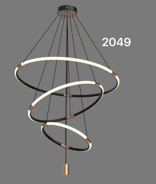 Modern Ring Gold Premium Sense Dining Chandelier Pendant Light Bar Light (3 Rings) 2049/468