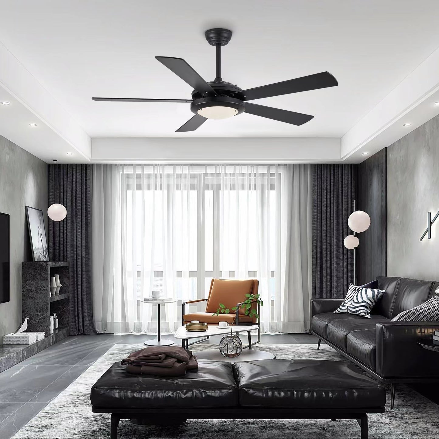 Classical and modern combination of living room bedroom dining room fan light