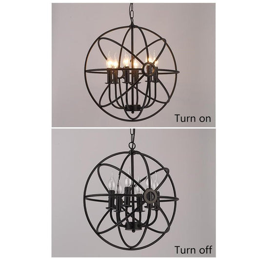 Cage shaped Pendant Living Room Lamp