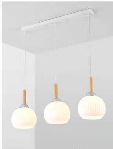 Japanese simple style chandelier, dining room corridor porch decorative chandelier round lampshade M82
