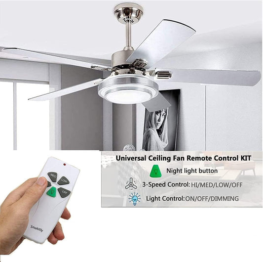 Universal Ceiling Fan Remote Control Kit with Light Dimmer for Hampton Bay, Hunter, Harbor Breeze, Westinghouse, FAN28R